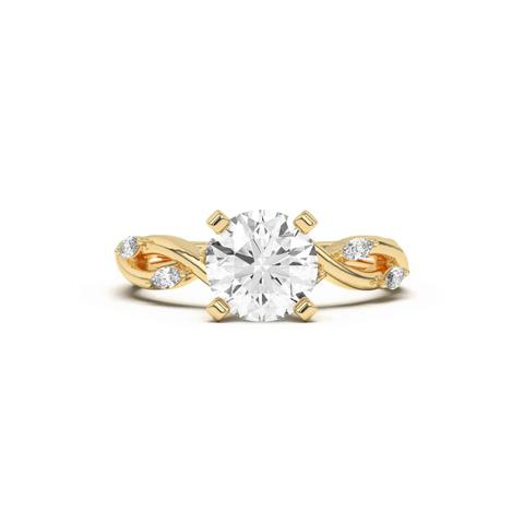 360 degree view of Maxime Twisted Marquise Diamond Engagement Ring