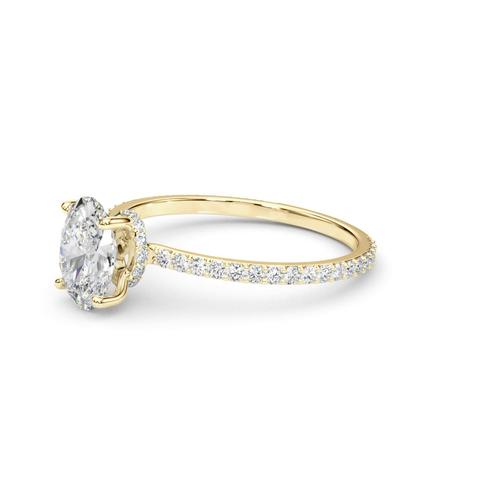 Sedona Hidden Halo Engagement Ring - 14K Yellow Gold