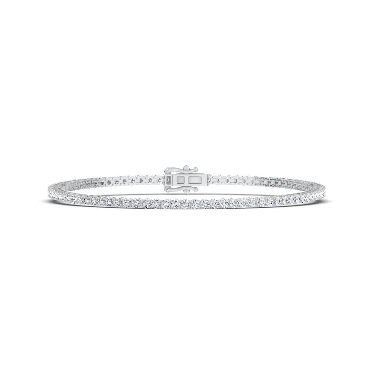 360 degree view of Lab Diamond Silver Tennis Bracelet (2 ct. tw.)