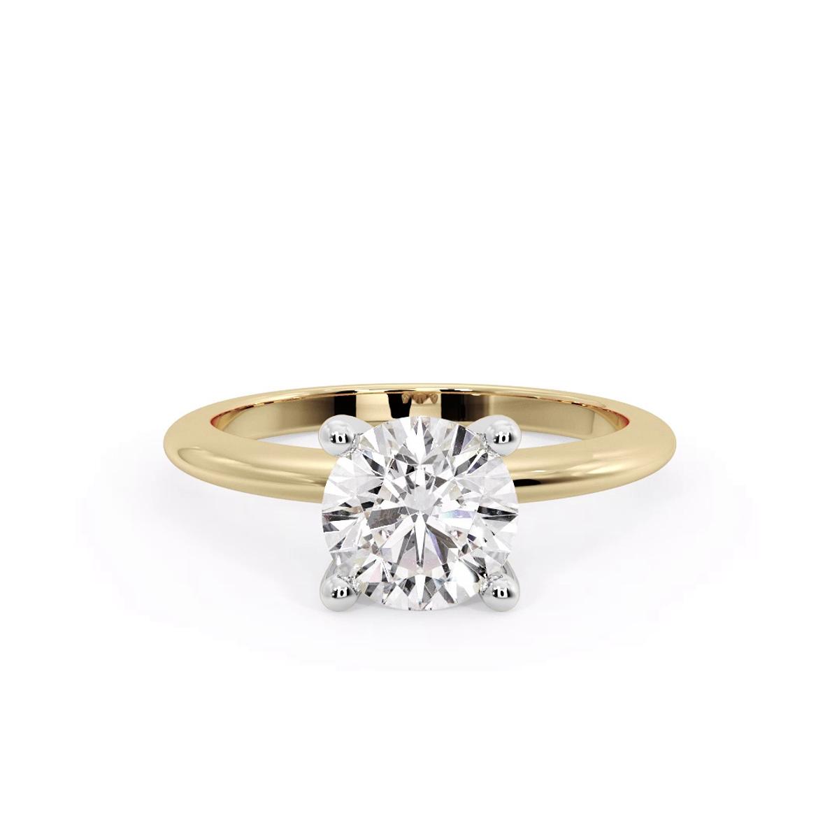 360 degree view of Amber Hidden Halo Engagement Ring