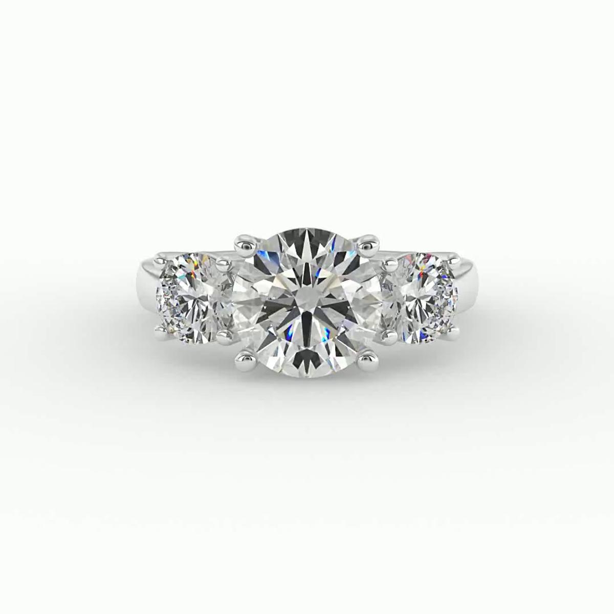 360 degree view of Gwendolyn Three Stone Lab Diamond Engagement Ring (1.00Ct. Tw.)