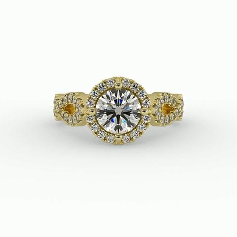 360 degree view of Oakley Halo Engagement Ring