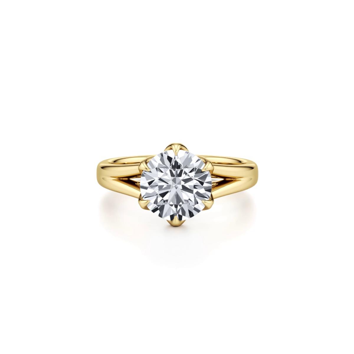 360 degree view of Ravello Split Shank Cathedral Solitaire Engagement Ring