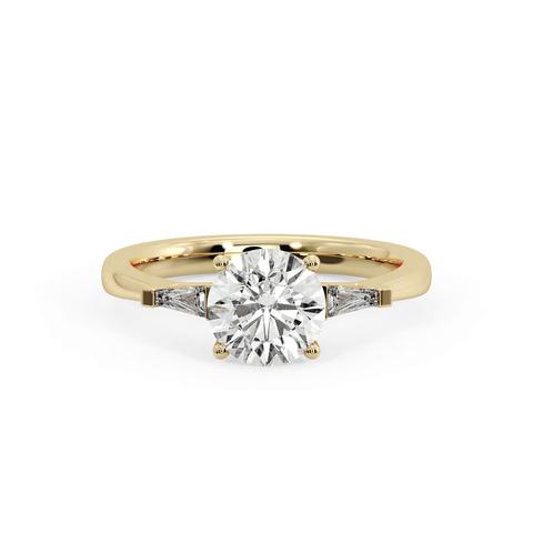 360 degree view of Fernanda Three-Stone Tapered Baguette Engagement Ring