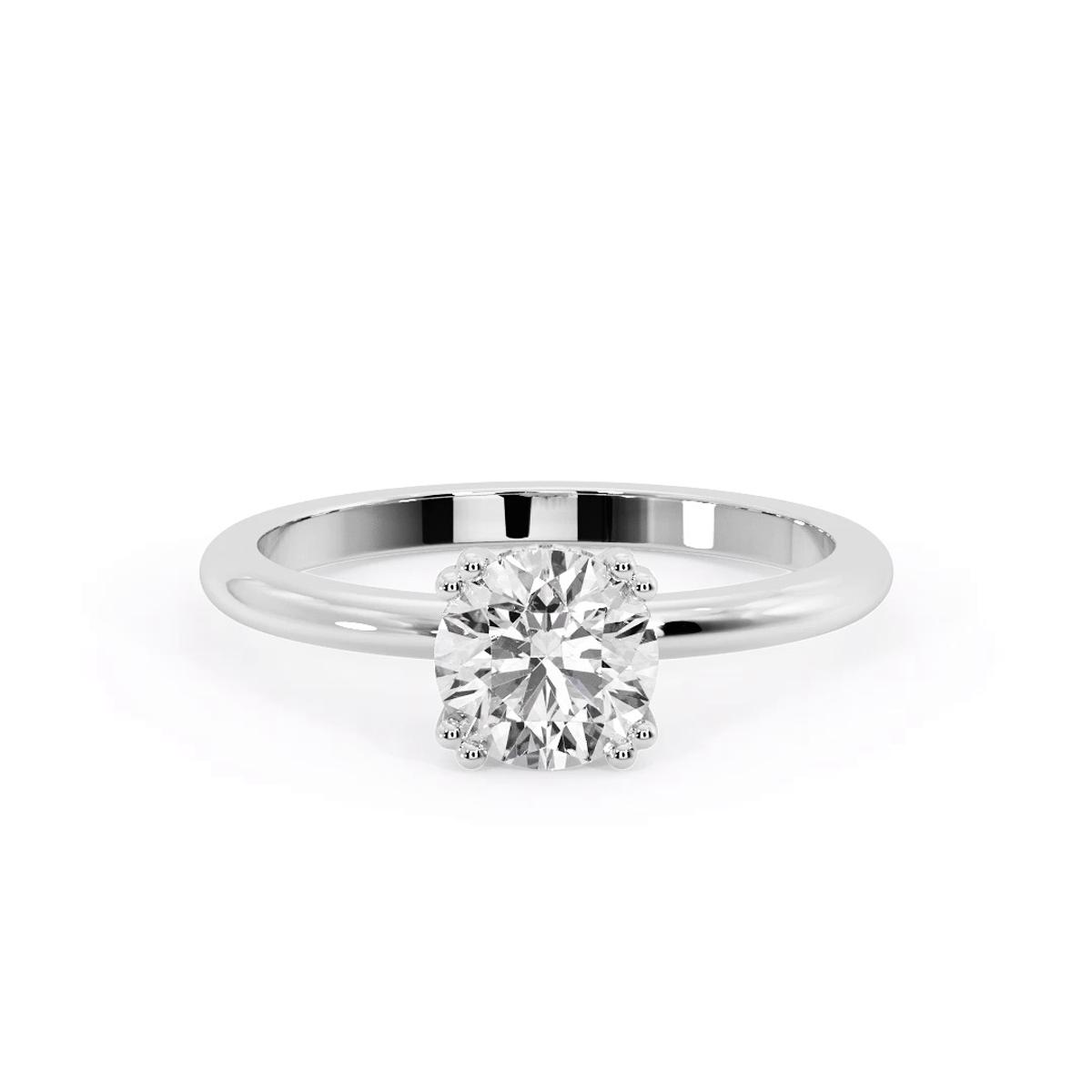 360 degree view of Virginia Double Prong Hidden Halo Engagement Ring