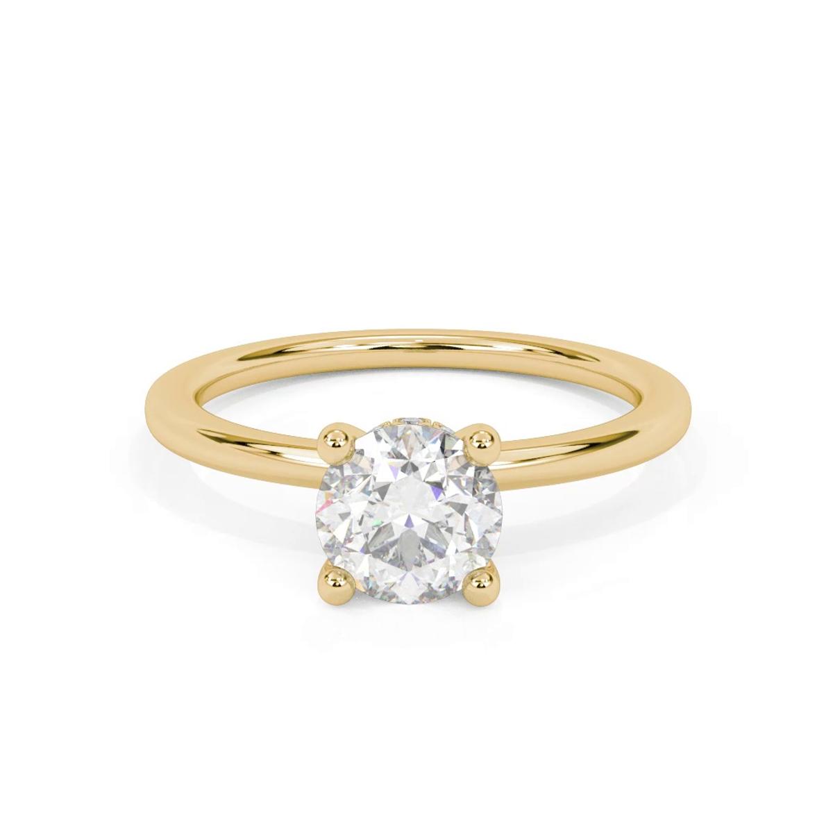360 degree view of Shannon Diamond Collar Engagement Ring