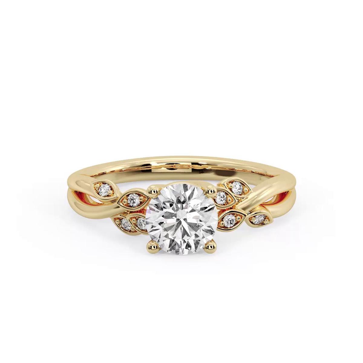 360 degree view of Oaklyn Split Shank Vine Engagement Ring