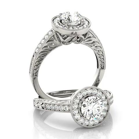 360 degree view of Ashlyn Halo Engagement Ring