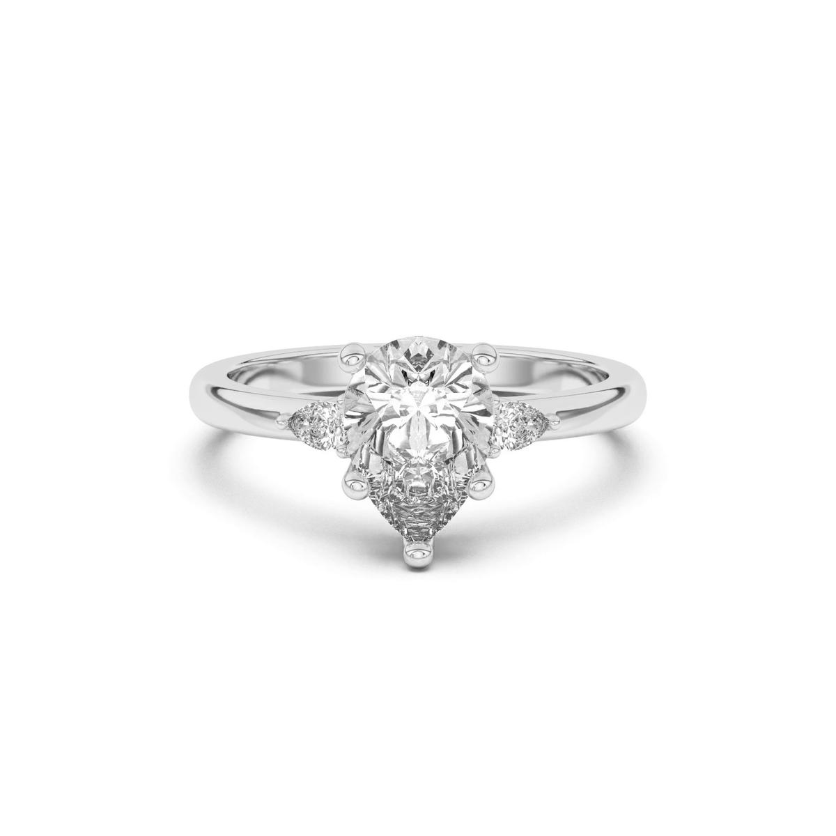360 degree view of Meredith Pear Accent Engagement Ring