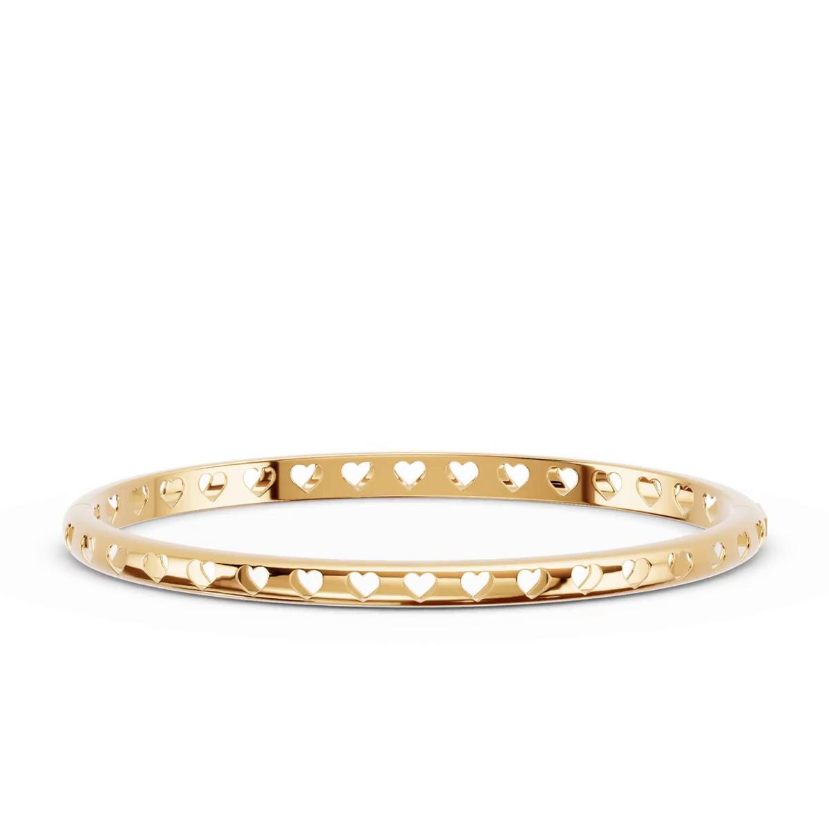 360 degree view of Eternity Heart Cutout Bangle