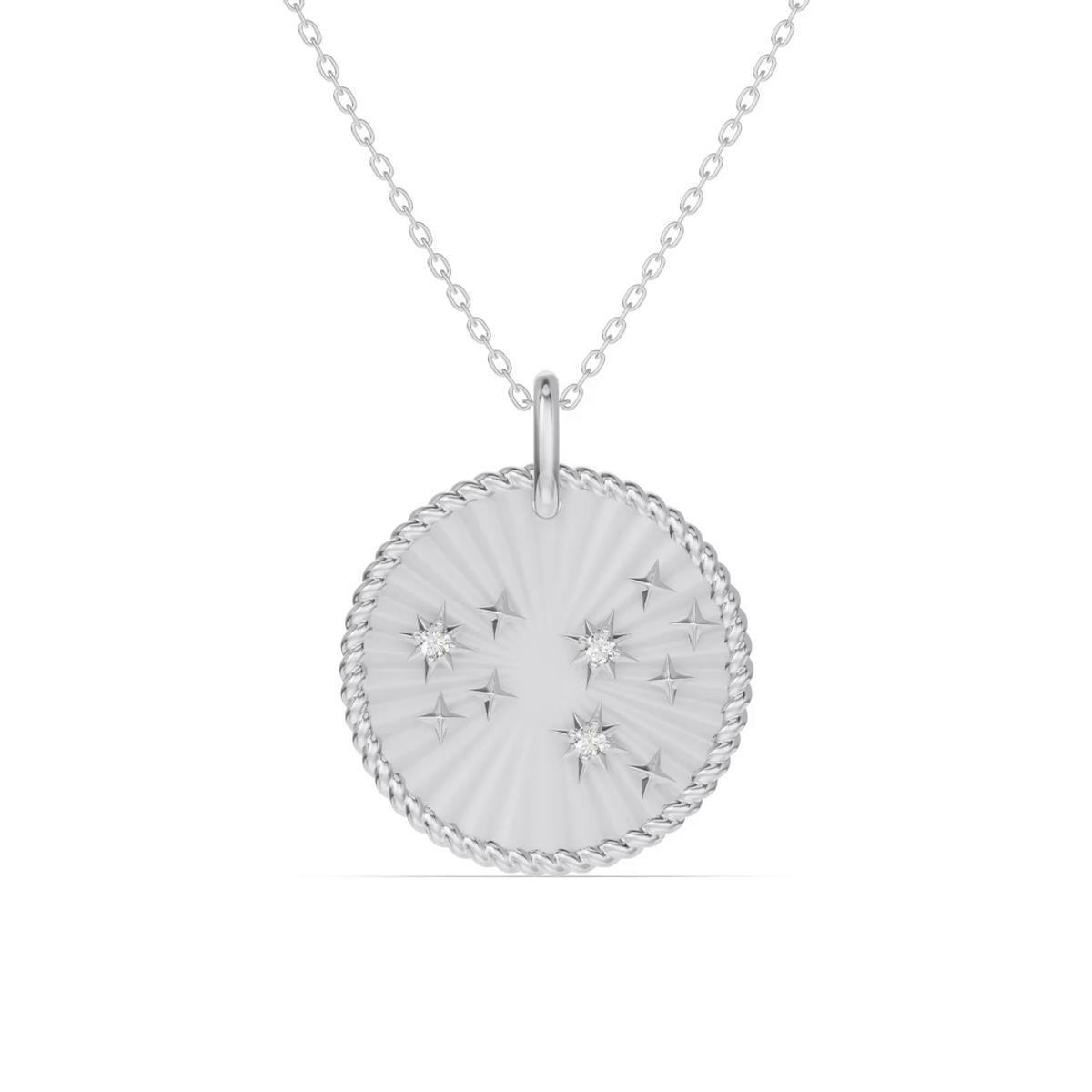 360 degree view of Leo Celestial Zodiac Medallion Pendant