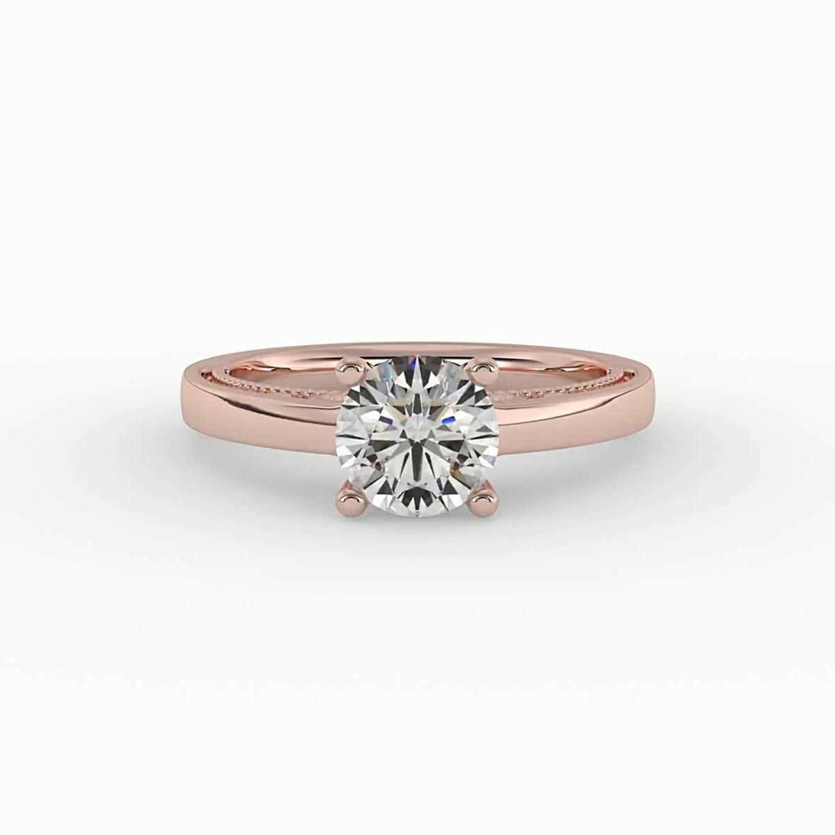 360 degree view of Melanie Filigree Solitaire Engagement Ring