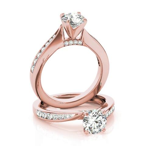 360 degree view of Darya Channel Diamond Bypass Engagement Ring