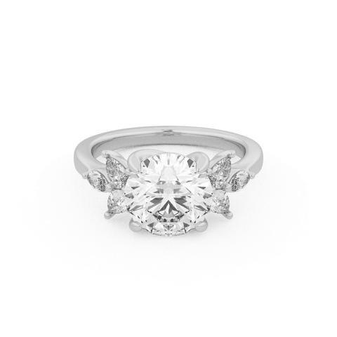 360 degree view of Dara Pear and Marquise Cluster Engagement Ring