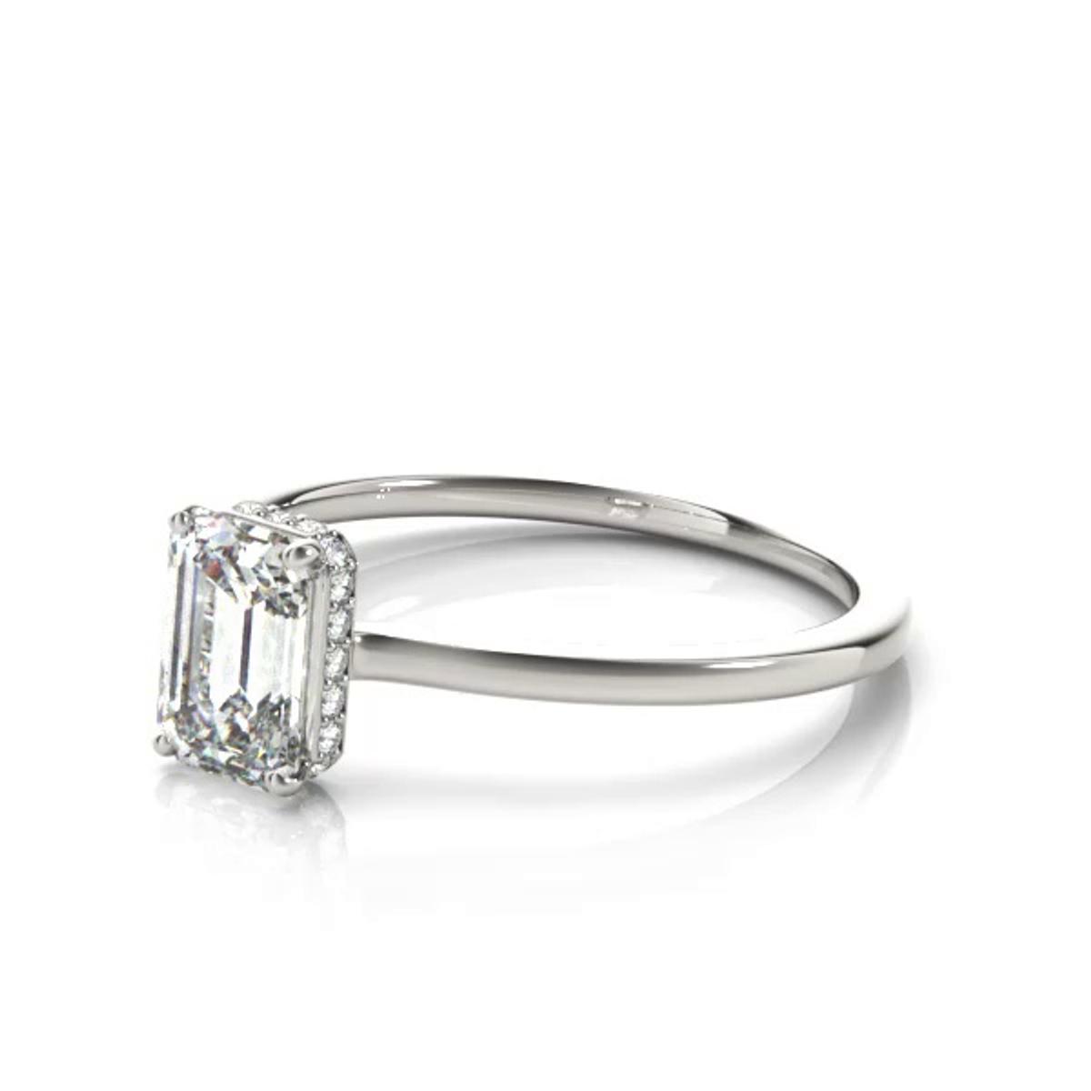 360 degree view of Dionne Hidden Halo Engagement Ring