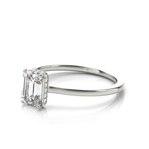 360 degree view of Dionne Hidden Halo Engagement Ring
