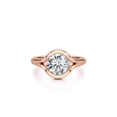 360 degree view of Orla Split Bezel Solitaire Engagement Ring