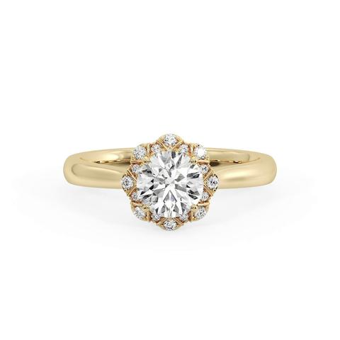 360 degree view of Harley Halo Engagement Ring