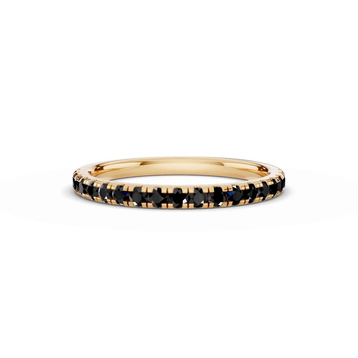 360 degree view of Tradition Pavé Black Diamond Wedding Band (0.35 ct. tw.)