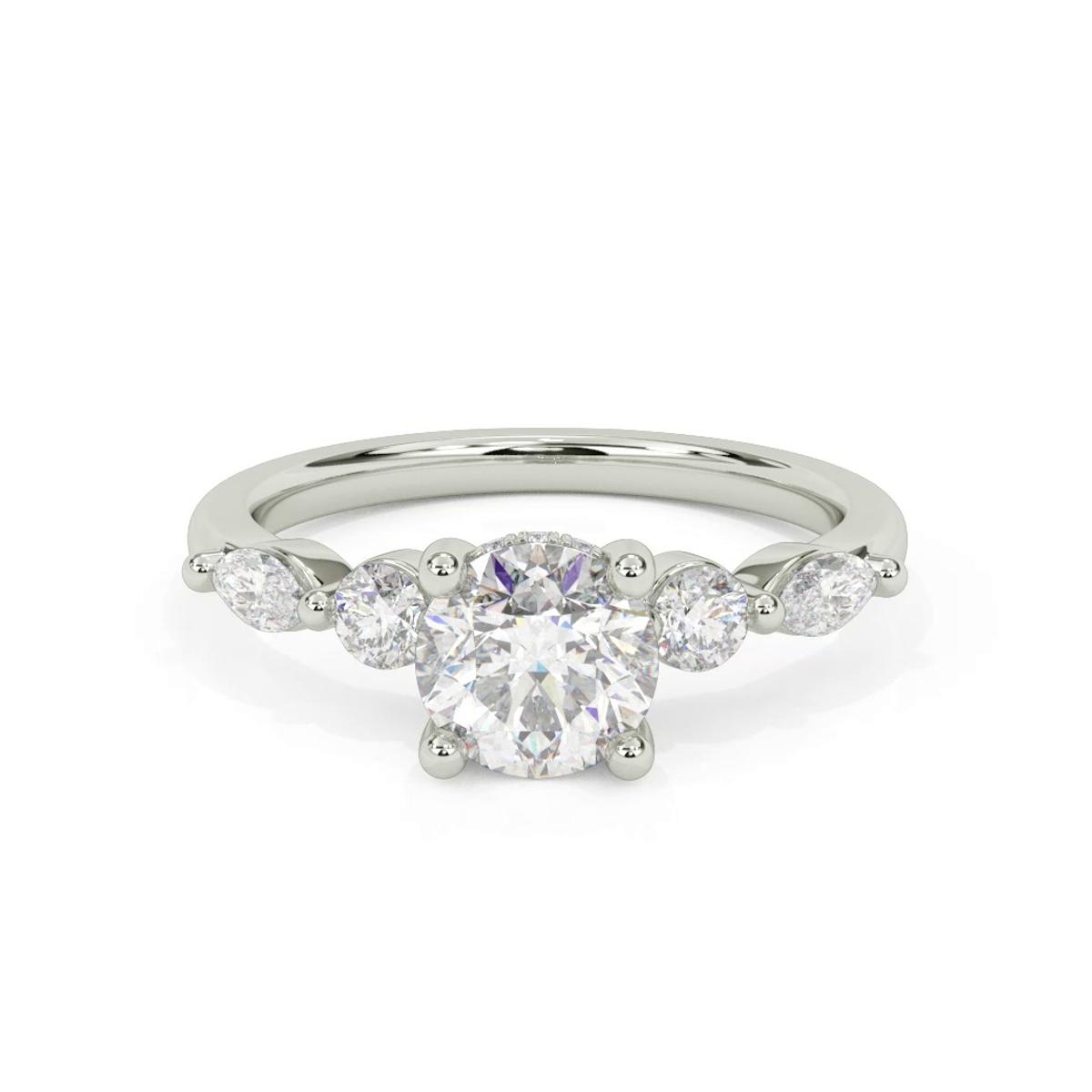360 degree view of Deirdre Luxe Hidden Halo Engagement Ring