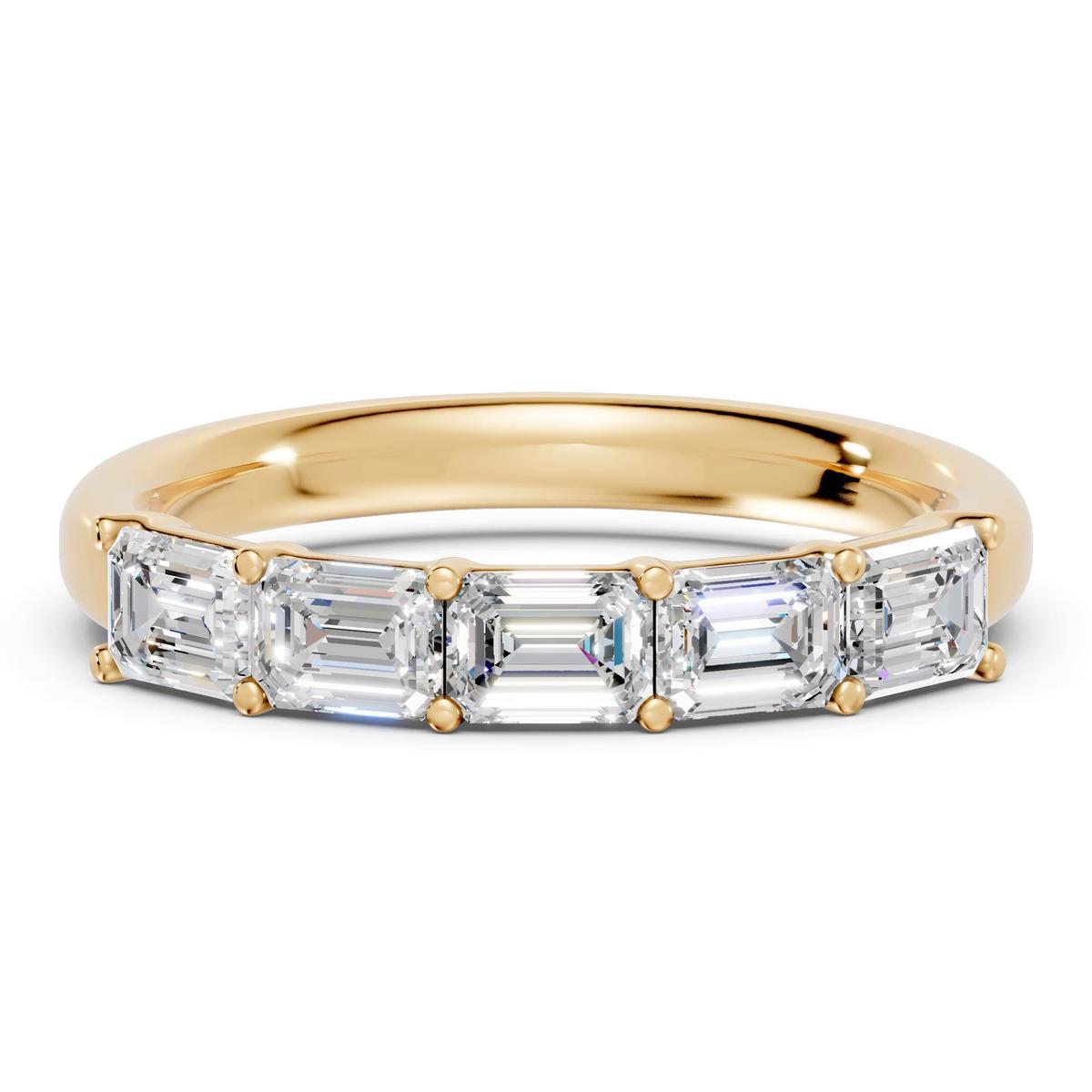 360 degree view of Emerald Five-Stone Lab Diamond Band (1.25 ct. tw.)