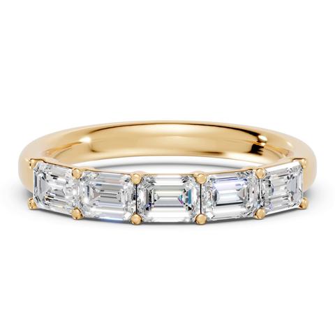 360 degree view of Emerald Five-Stone Lab Diamond Band (1.25 ct. tw.)