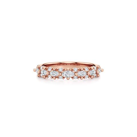 360 degree view of Alira Marquise Diamond Band