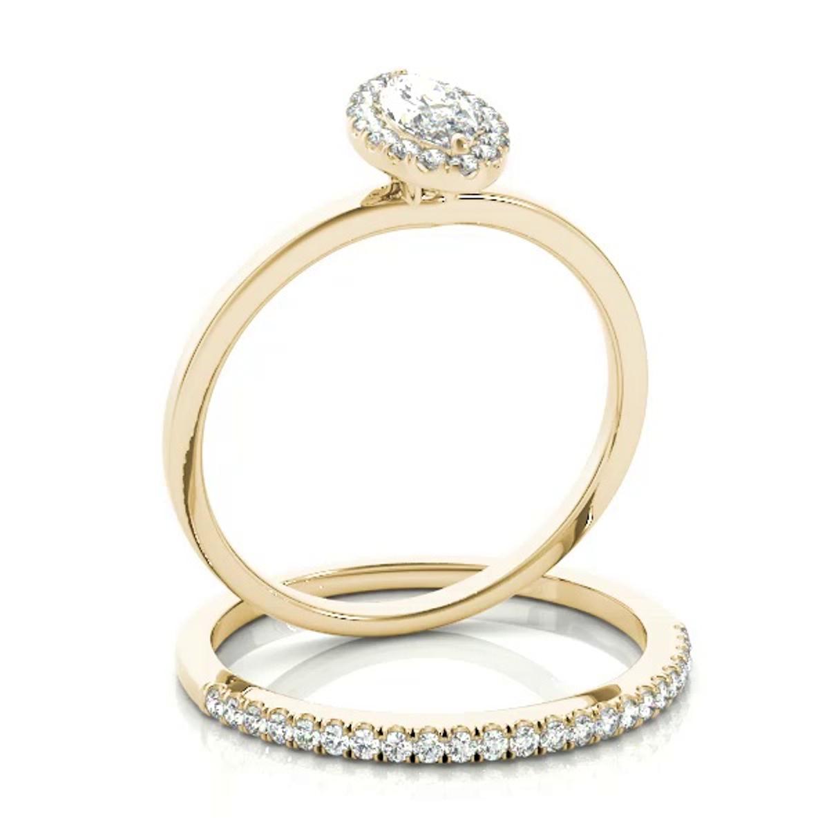 360 degree view of Nora Halo Engagement Ring