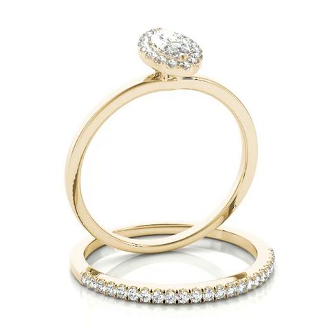 360 degree view of Nora Halo Engagement Ring