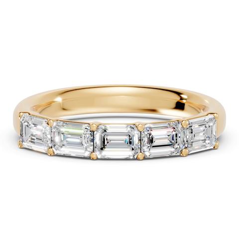 360 degree view of Emerald Five-Stone Lab Diamond Band (1.50 ct. tw.)