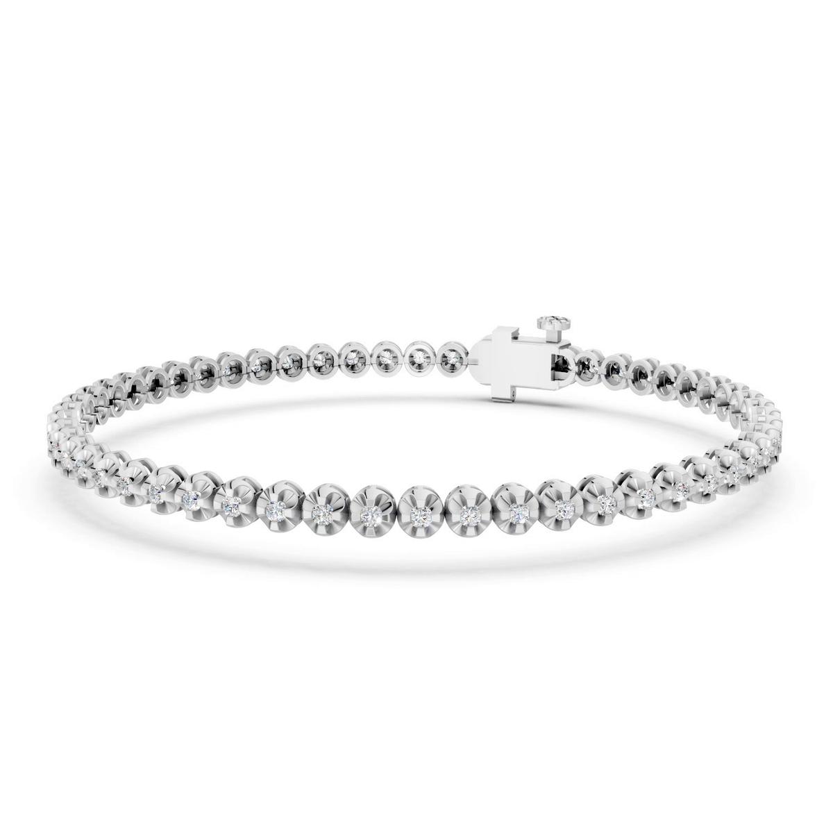 360 degree view of Illusion-Set Lab Diamond Tennis Bracelet (1 ct. tw.)