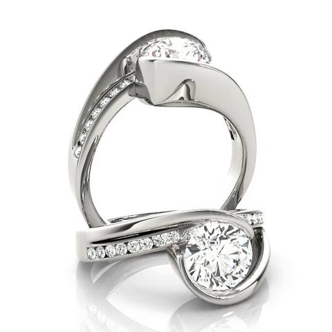 360 degree view of Jordan Contemporary Channel Set Diamond Engagement Ring