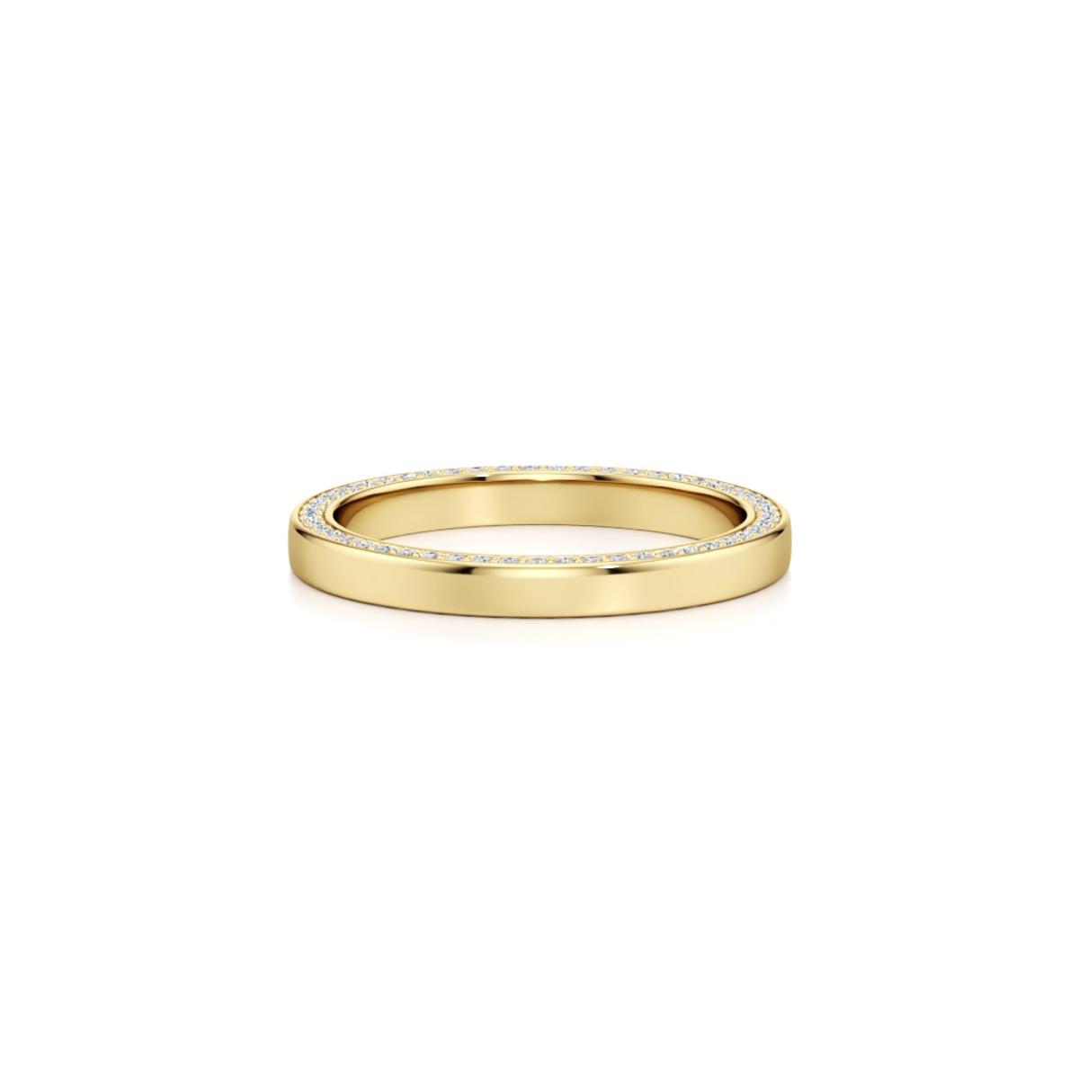 360 degree view of Cassis Lab Diamond Pavé Profile Eternity Band