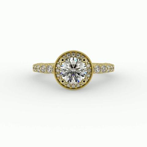 360 degree view of Makayla Halo Engagement Ring