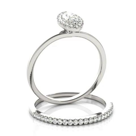 360 degree view of Nora Halo Engagement Ring