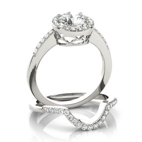 360 degree view of Lillee Halo Engagement Ring