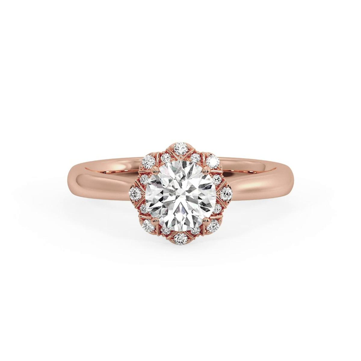 360 degree view of Harley Halo Engagement Ring