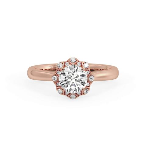 360 degree view of Harley Halo Engagement Ring