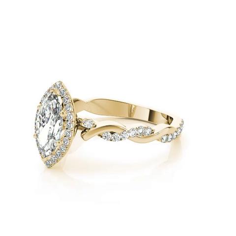 360 degree view of Kumasi Halo Engagement Ring