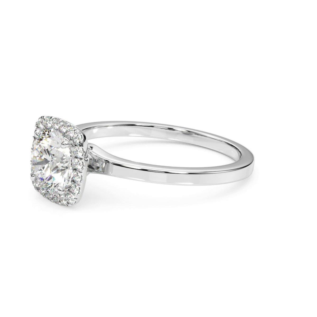 360 degree view of Mallory Halo Engagement Ring