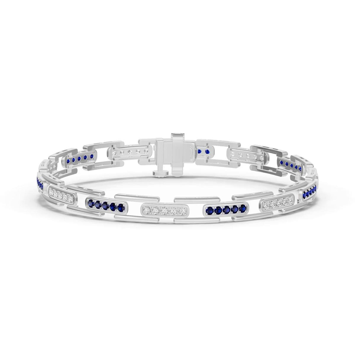 360 degree view of Corvella Diamond & Sapphire Bracelet