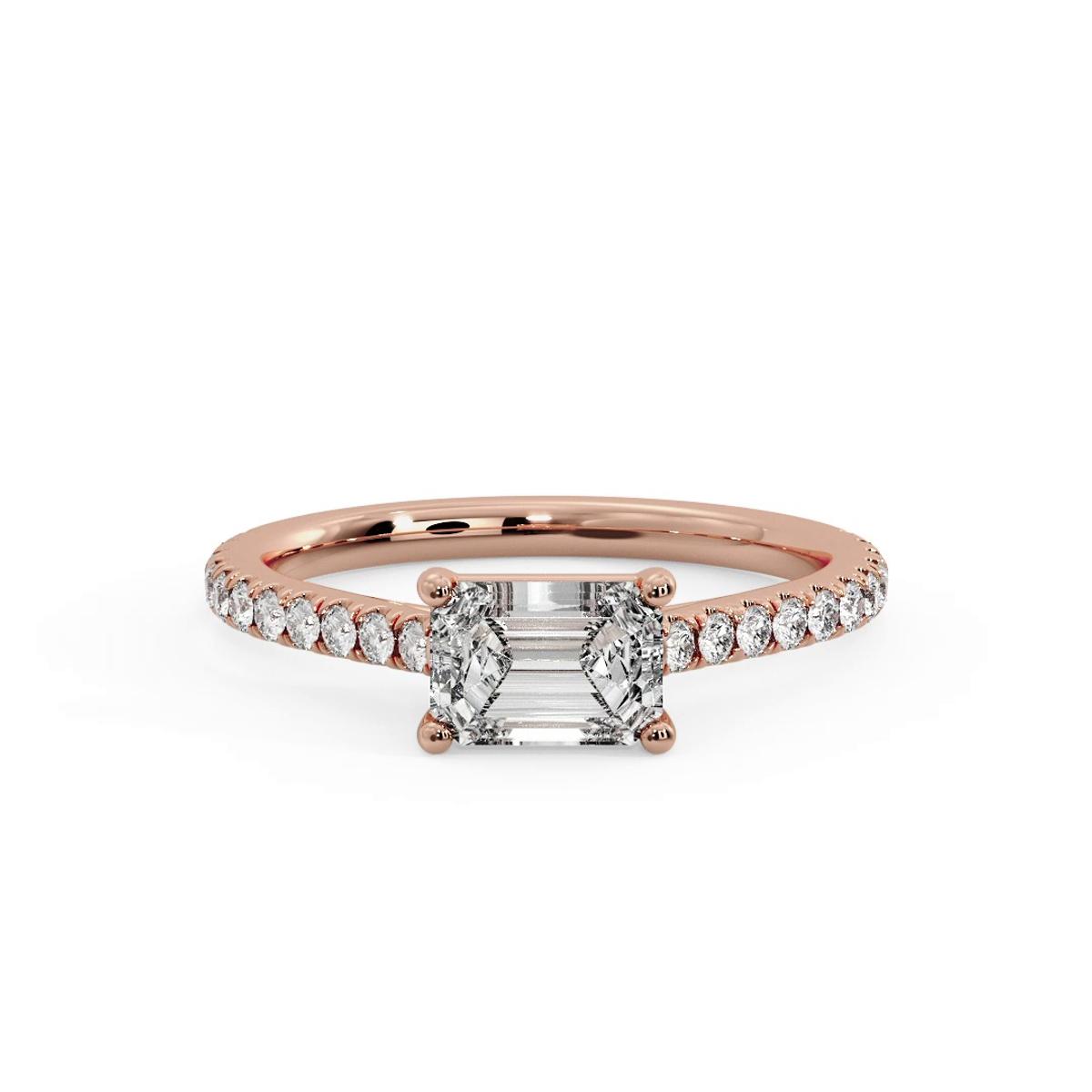 360 degree view of Sadie East West Pave Engagement Ring