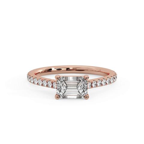 360 degree view of Sadie East West Pave Engagement Ring