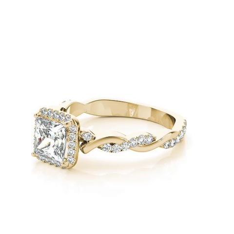 360 degree view of Aspen Halo Engagement Ring