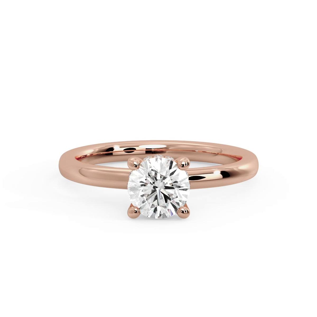 360 degree view of Sylvia Hidden Halo Engagement Ring