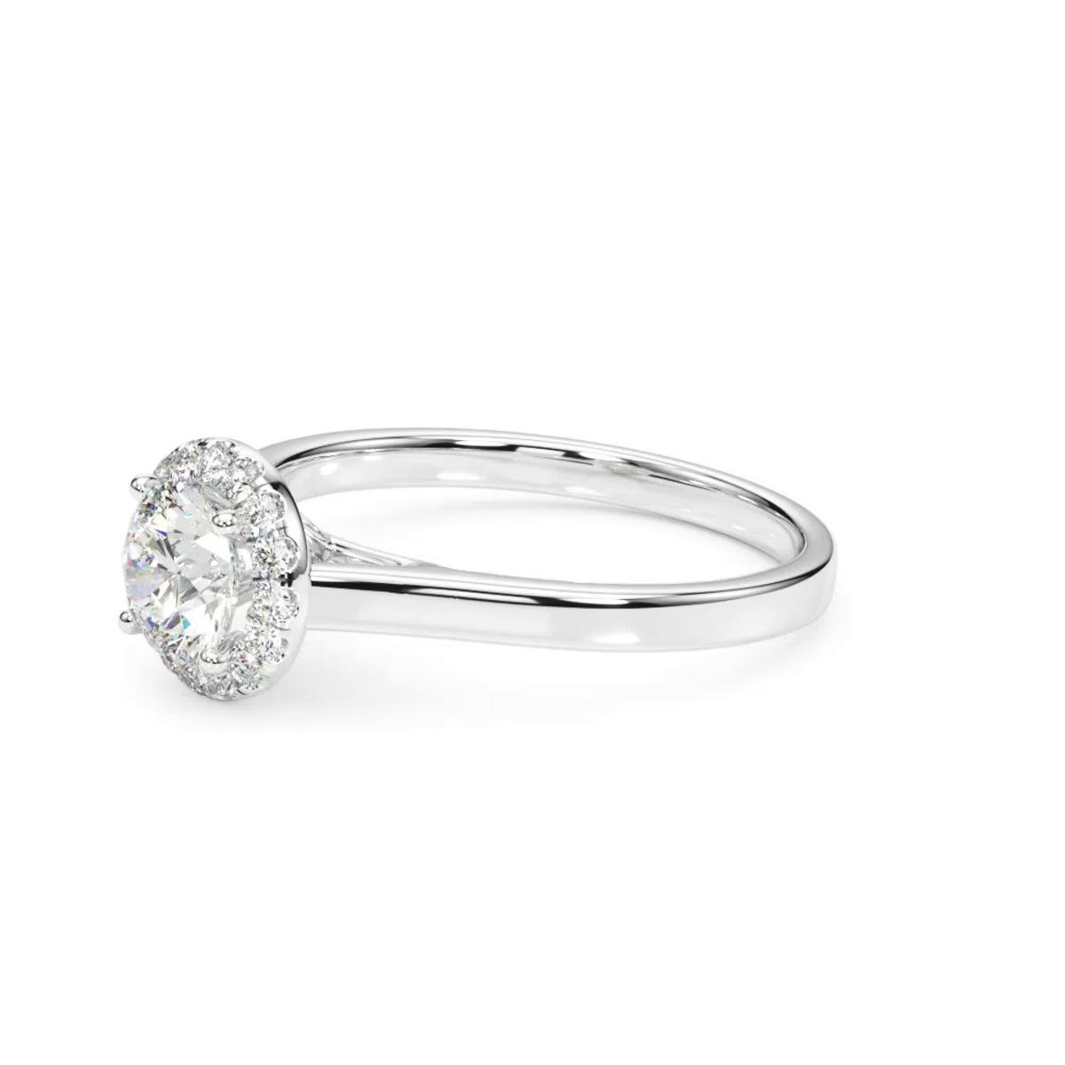 360 degree view of Aria Halo Engagement Ring