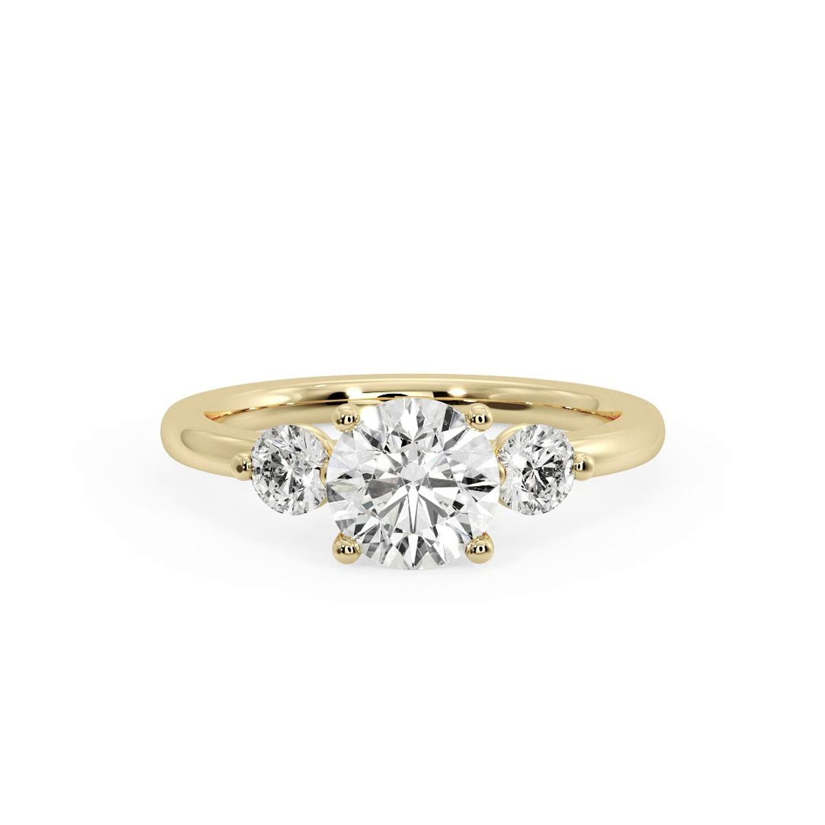 360 degree view of Rosie 3 Stone Engagement Ring