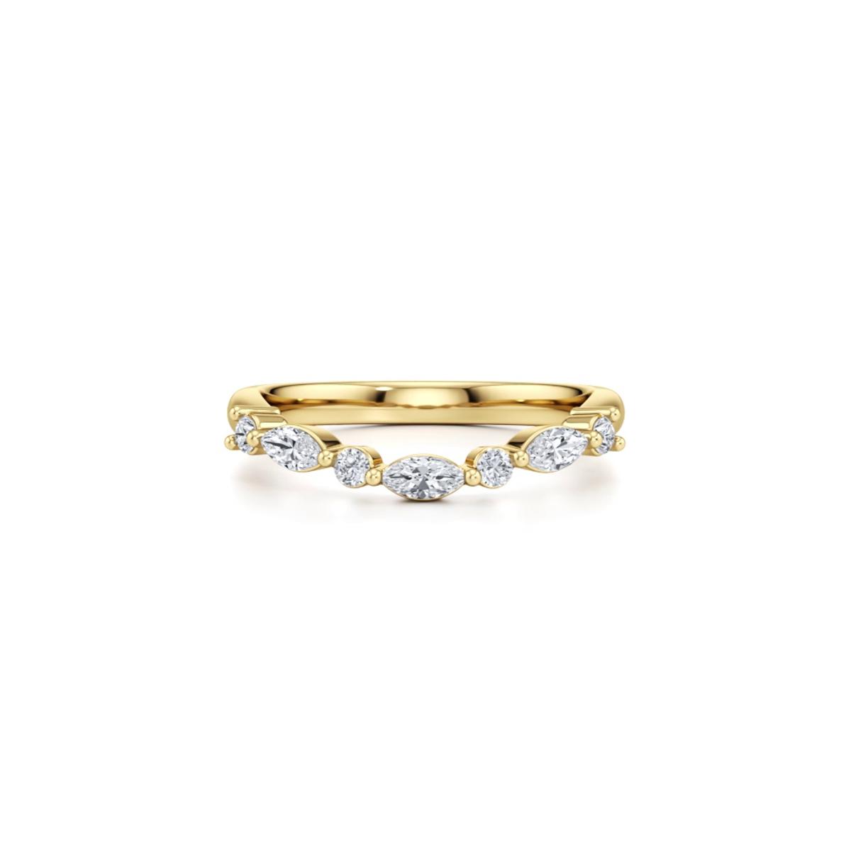 360 degree view of Neria Mixed-Shape Curved Band