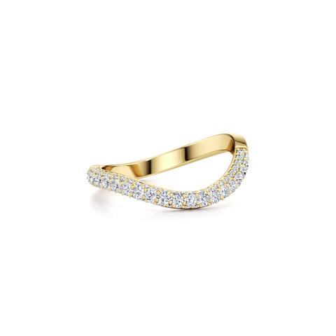 360 degree view of Rivelle Lab Diamond Pavé Curved Band
