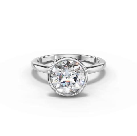 360 degree view of Avalon Solitaire Bezel Engagement Ring